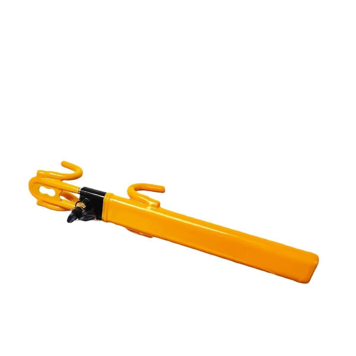 Jewelsea Universal Fit Car Steering Wheel Lock Anti-Theft Protection Adjustable Length Steel/Aluminu